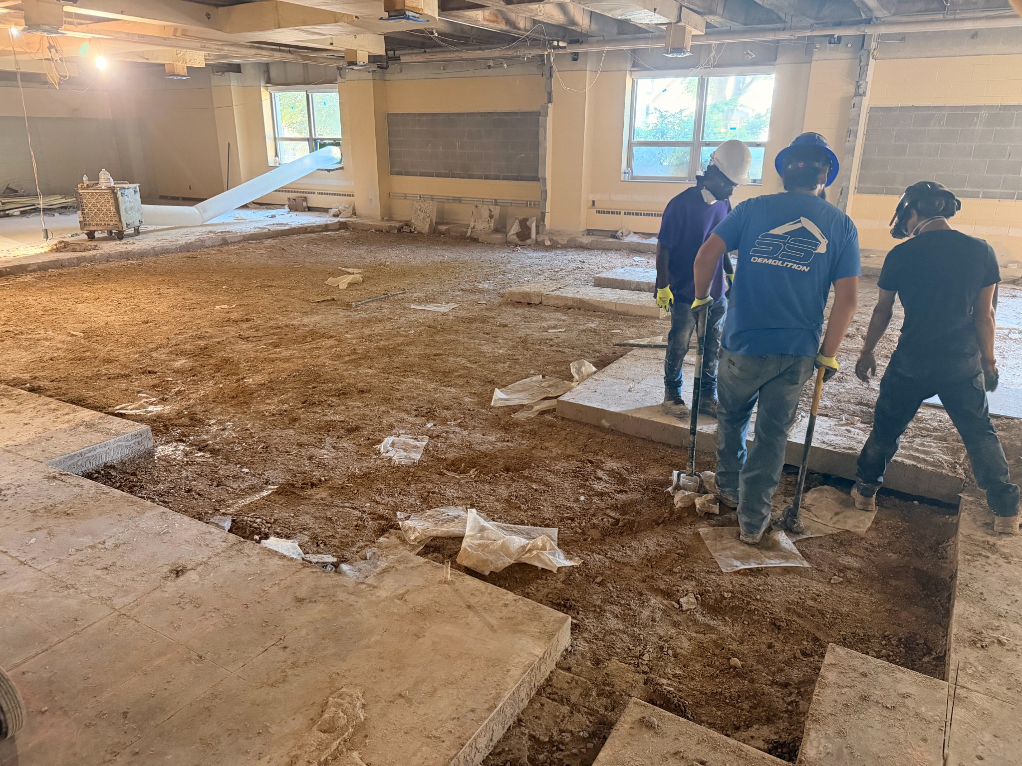 S&S Demolition crew performing commercial interior demolition