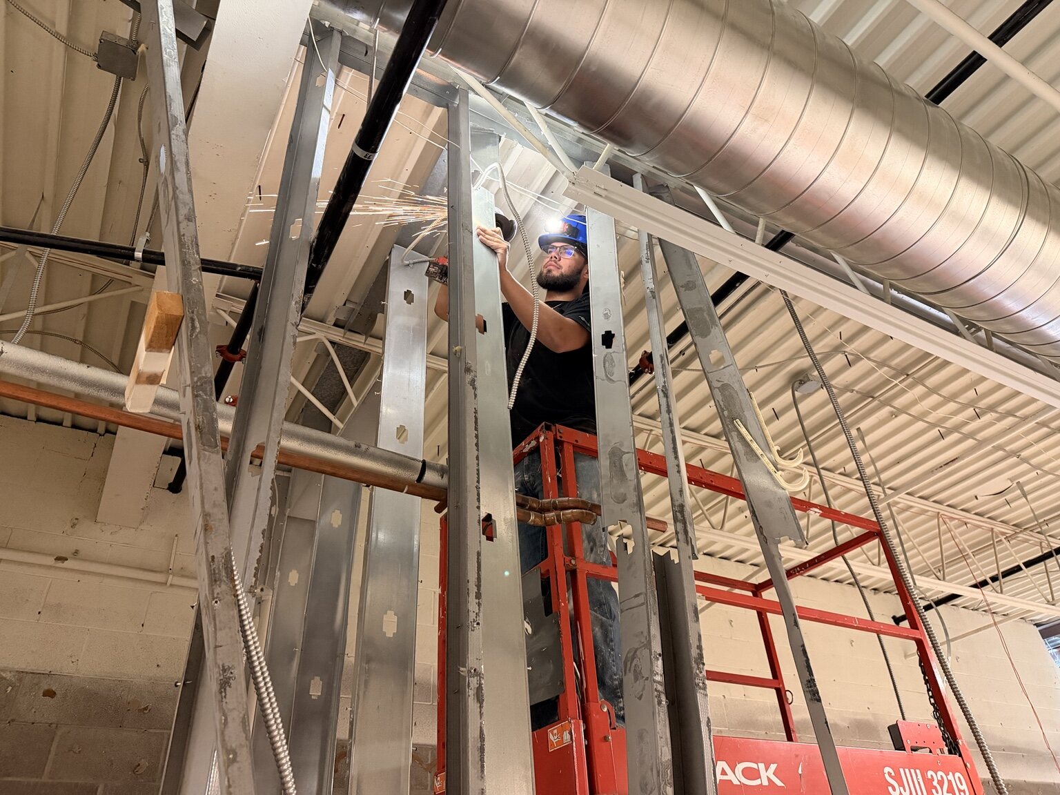 S&S Demolition worker performing selective commercial interior demolition