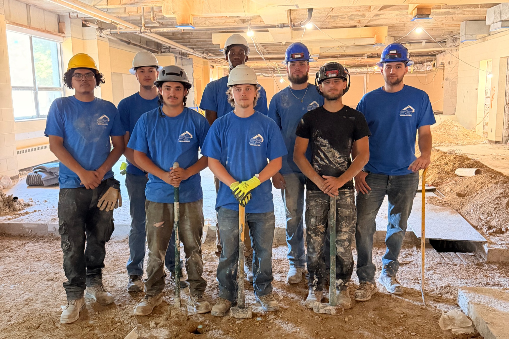S&S Demolition crew on a commercial interior demolition project